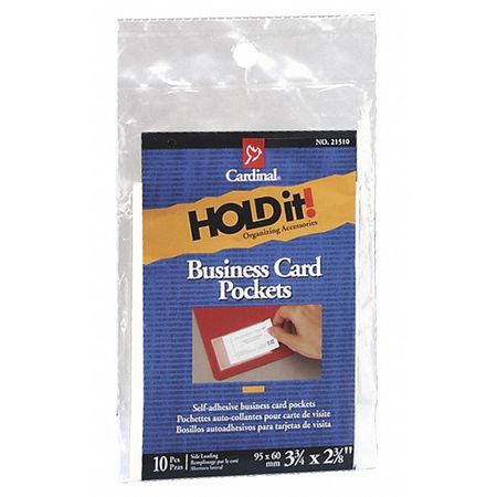 Business Card Pocket,clr,pk10 (2 Units I