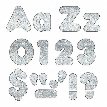 Letters,casual,4",silver Sparkle (1 Unit