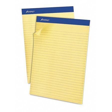 Pad,legal,8.5"x11.75",50sh,canary,pk12 (