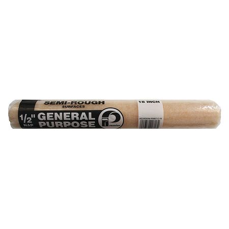 General Purpose Poly Roller,18",1/2" Nap