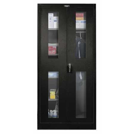 Combo Wardrobe Cabinet,78"h,48"w,black (