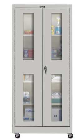 Shelving Cabinet,84" H,48" W,light Gray