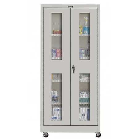 Shelving Cabinet,84" H,48" W,light Gray