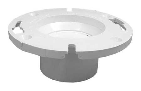 Flange,pvc,white,hub,4in.x 3in.pipe Size