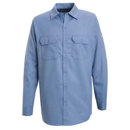 Fr Long Sleeve Shirt,button,lt Blue,l L