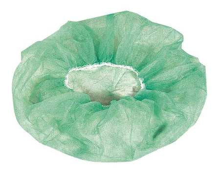 Bouffant Cap,21in Dia,polyprop,grn,pk100