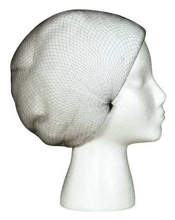 Hairnet,l,26-1/2in Dia,nylon,black,pk144