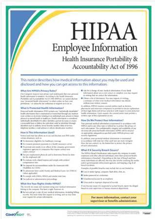 Employee Information Poster,17 In. H (1