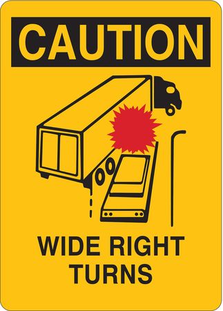 Caution Sign,10"h,7"w,vinyl (1 Units In