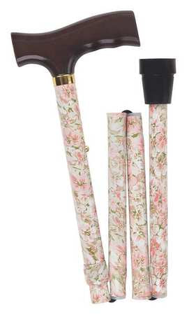 Folding Cane,standard,14 In,beige Floral