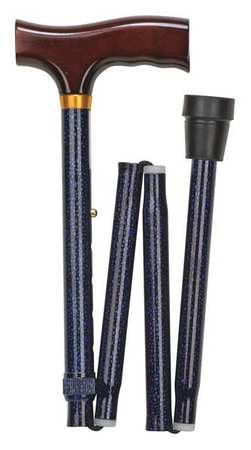 Folding Cane,standard,14 In. H,blue Ice