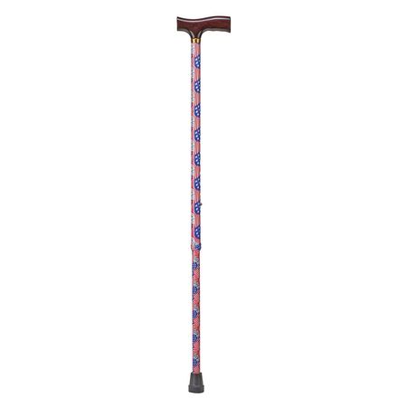 Adjustable Cane,derby-top,wood,patriotic