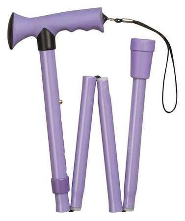 Folding Cane,derby-top,13-3/4in,lavender