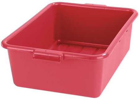 Tote Box,20 In L X 15 In W X 7 In H,red