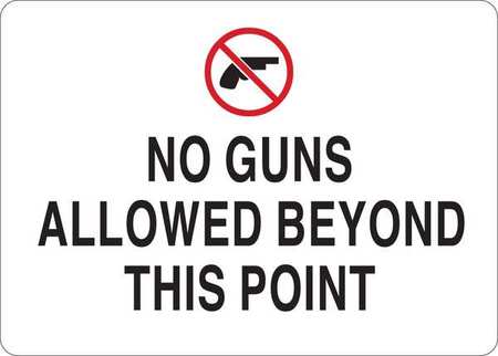 Admittance Sign,vinyl,no Guns Allowed (1