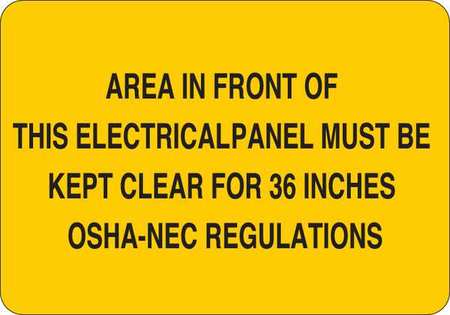 Safety Sign,area In Front,self-adhesive