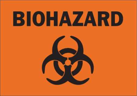 Biohazard Sign,aluminum,10in H X 14in W