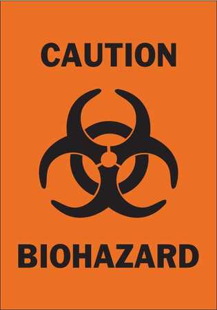 Biohazard Sign,plastic,14 In H X 10 In W