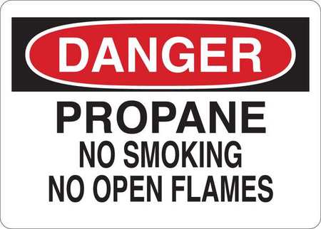 Danger No Smoking Sign,propane,10x14 (1