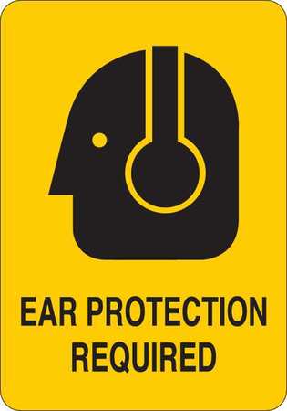 Safety Sign,alum,ear Protection Required