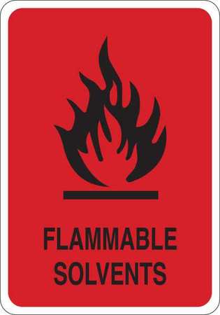 Safety Sign,aluminum,flammable Solvents