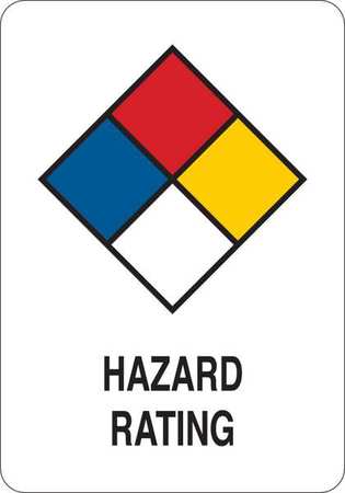 Safety Sign,plastic,hazard Rating,14in H