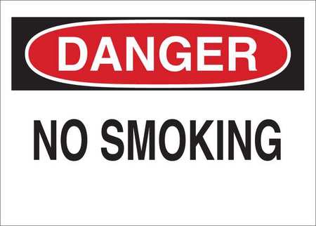 Danger No Smoking Sign,10x14 (1 Units In