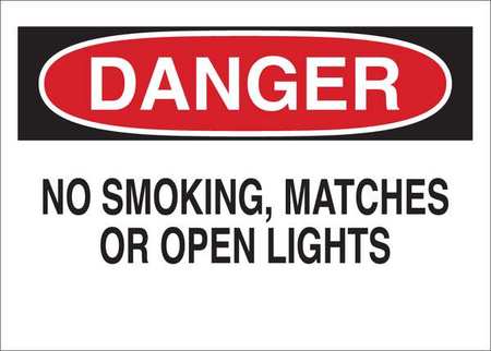 Danger No Smoking Sign,open Flame,7x10 (