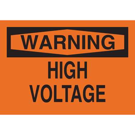 Warning Sign,aluminum,black/orange,text