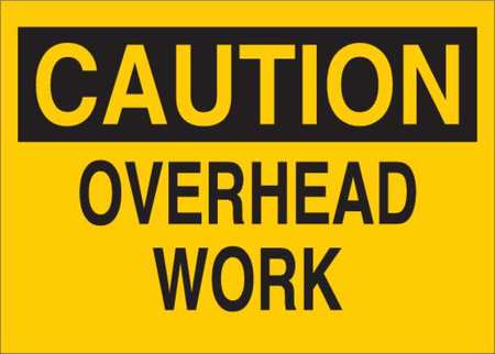 Caution Sign,overhead Work,txt,srfc,al (