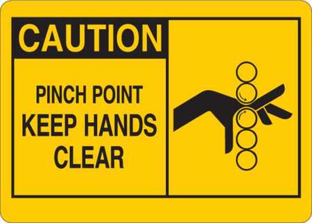 Caution Sign,vinyl,keep Hands Clear (1 U