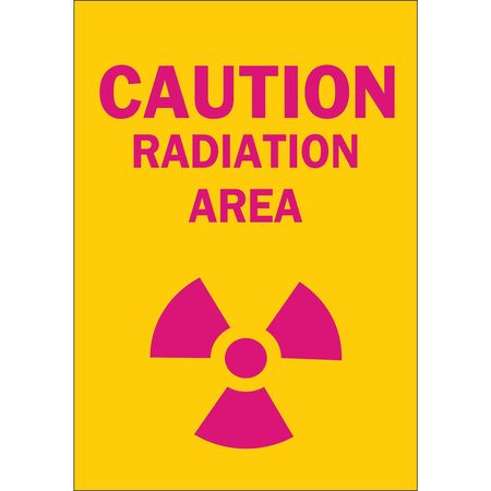 Caution Radiation Sign,aluminum (1 Units