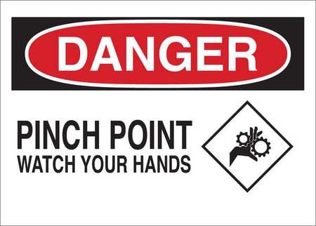 Danger Sign,10 In. W,text And Symbol (1