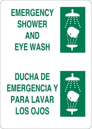 Safety Sign,emergency Shower,14x10 In. (