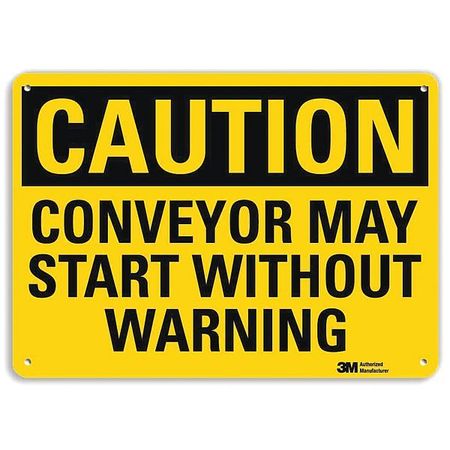 Caution Sign,10" W,7" H,0.040" Thick (1