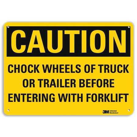 Caution Sign,10" W,7" H,0.040" Thick (1