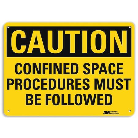 Caution Sign,10" W,7" H,0.040" Thick (1