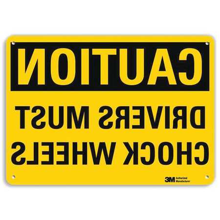 Caution Sign,10" W,7" H,0.040" Thick (1