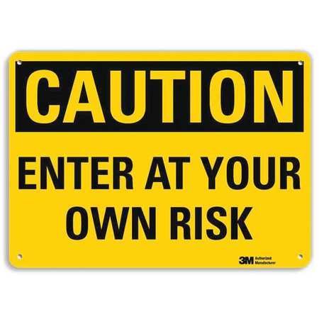 Caution Sign,10" W X 7" H,0.055" Thick (