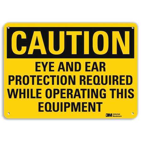 Caution Sign,10" W,7" H,0.040" Thick (1