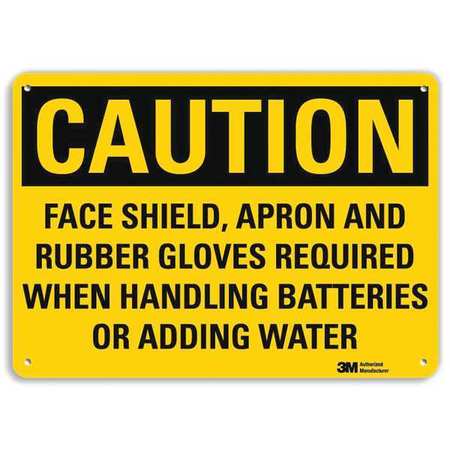 Caution Sign,10" W,7" H,0.040" Thick (1