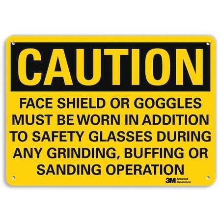 Caution Sign,10" W,7" H,0.040" Thick (1