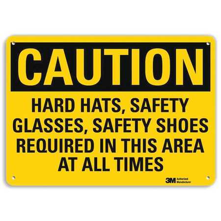 Caution Sign,10" W,7" H,0.040" Thick (1