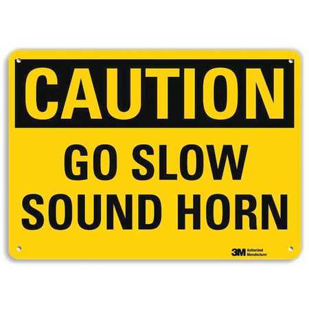 Caution Sign,10" W,7" H,0.040" Thick (1