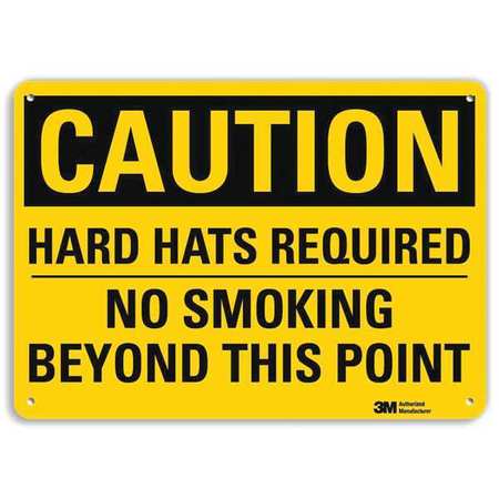 Caution Sign,10" W X 7" H,0.055" Thick (