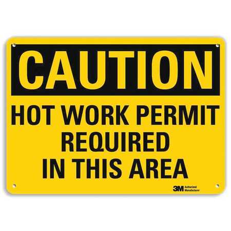 Caution Sign,10" W X 7" H,0.055" Thick (