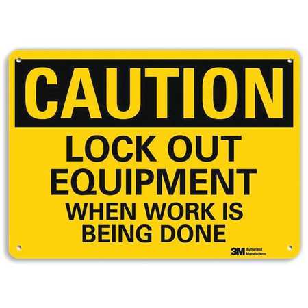 Caution Sign,10" W X 7" H,0.055" Thick (