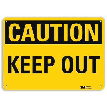 Caution Sign,10" W,7" H,0.040" Thickness