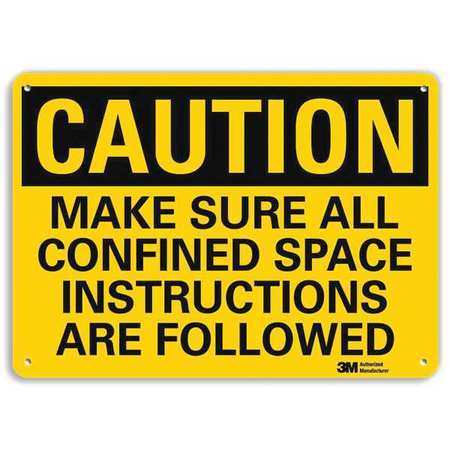 Caution Sign,10" W X 7" H,0.055" Thick (