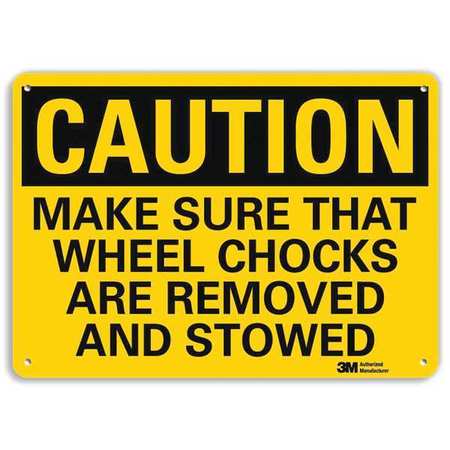 Caution Sign,10" W,7" H,0.040" Thick (1